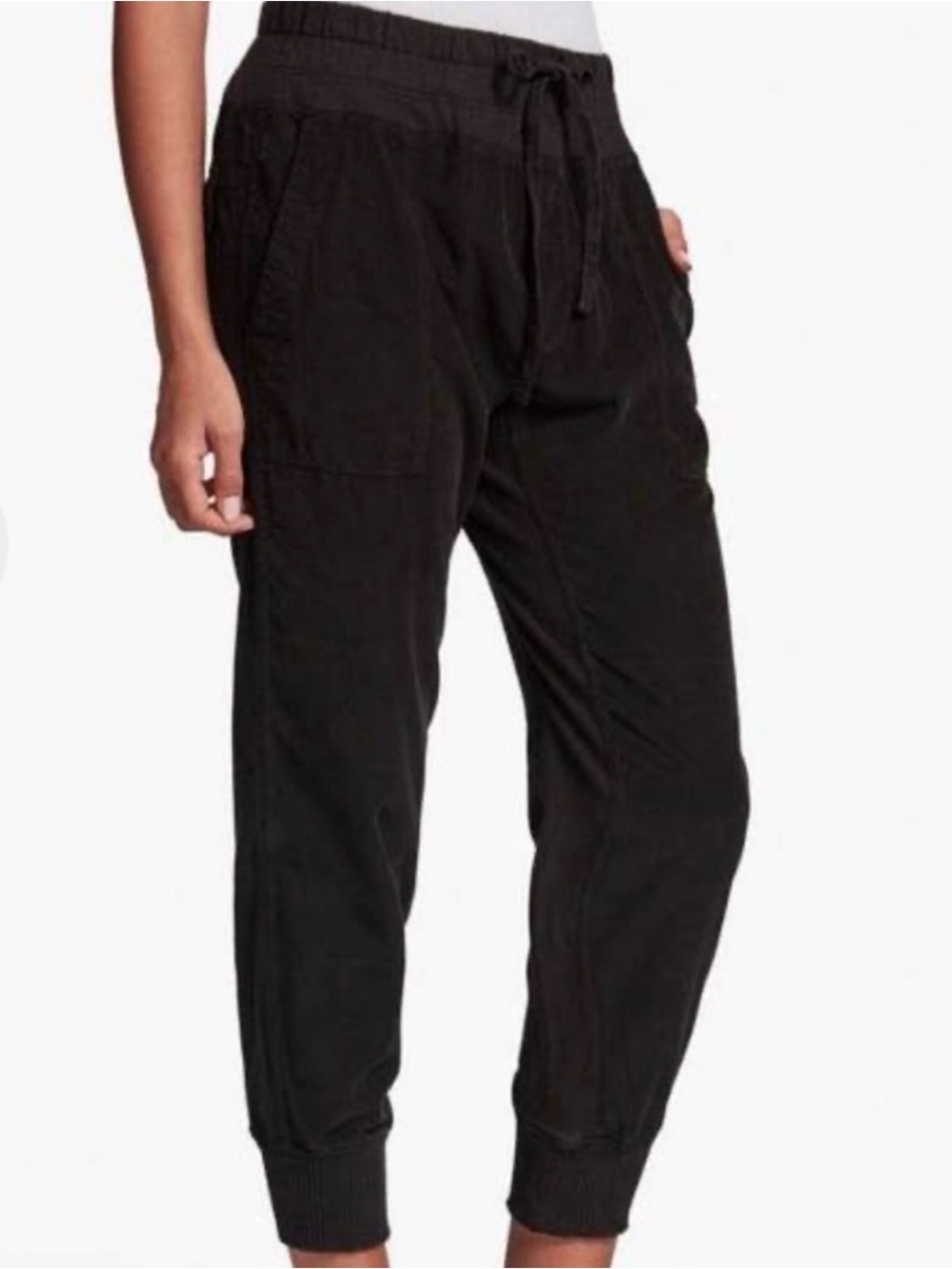 James Perse Black Cargo-Style Jogger Pants
